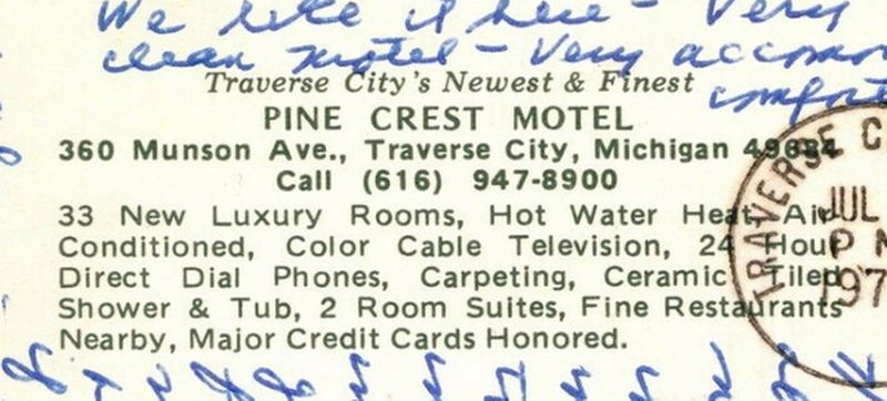 Pine Crest Motel (Knights Inn) - Vintage Postcard
